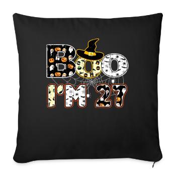 Halloween Pattern Spider Creatures Birth Age 27 - Sofa pillowcase 17,3'' x 17,3'' (45 x 45 cm) - black - Front
