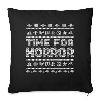 Motif de couture Drôles Créatures Halloween - Housse de coussin décorative 45 x 45 cm - noir - Devant