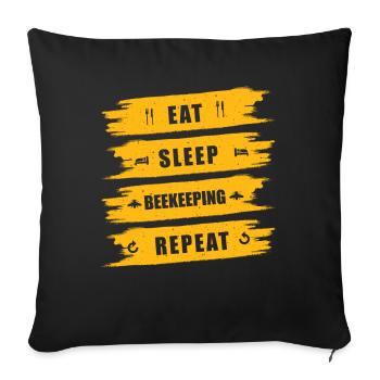 Beekeeper Beekeeper Beekeeper - Sofa pillowcase 17,3'' x 17,3'' (45 x 45 cm) - black - Front