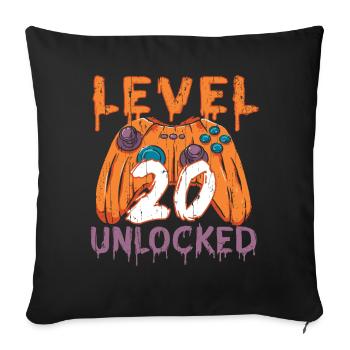 Halloween Pattern Pumpkin Game Gamer Birth Age 20 - Sofa pillowcase 17,3'' x 17,3'' (45 x 45 cm) - black - Front