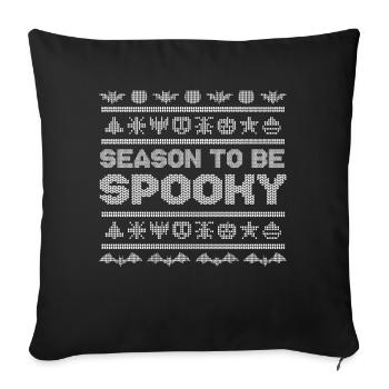 Stitch Pattern Funny Creatures Spooky Halloween - Sofa pillowcase 17,3'' x 17,3'' (45 x 45 cm) - black - Front