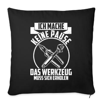 Lustige Handwerker Geschenkidee - Sofakissenbezug 45 x 45 cm - Schwarz - Vorne