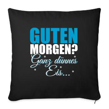 Genervter Morgenmuffe - Sofakissenbezug 45 x 45 cm - Schwarz - Vorne