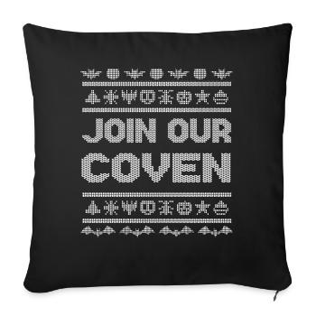 Stitch Pattern Funny Creatures Coven Halloween - Sofa pillowcase 17,3'' x 17,3'' (45 x 45 cm) - black - Front