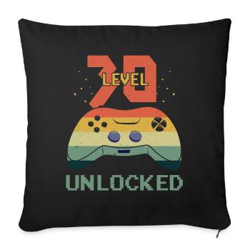 Vintage Video Game Lover Age 30 Level Unlocked - Sofakissenbezug 45 x 45 cm - Schwarz - Vorne