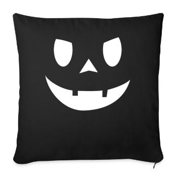 Cute Pumpkin Face Horror Scary Halloween - Sofakissenbezug 45 x 45 cm - Schwarz - Vorne