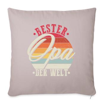 Bester Opa - Sofakissenbezug 45 x 45 cm - helles Taupe - Vorne