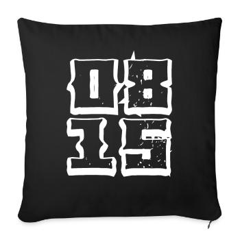 0815 null eight-fifteen idiom - Sofa pillowcase 17,3'' x 17,3'' (45 x 45 cm) - black - Front