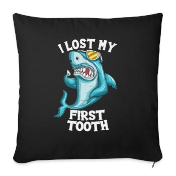Dent trou de dent cabinet dentaire les enfants tirent les dents - Housse de coussin décorative 45 x 45 cm - noir - Devant