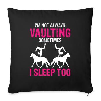 Vaulting Equestrian Sport Acrobatics Riding School - Sofa pillowcase 17,3'' x 17,3'' (45 x 45 cm) - black - Front