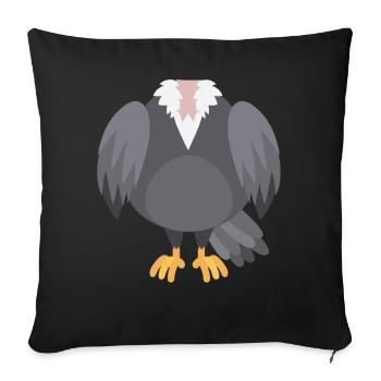 Funny Animal Turkey Costume For Halloween - Sofa pillowcase 17,3'' x 17,3'' (45 x 45 cm) - black - Front