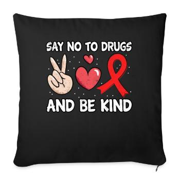 Peace Ribbon Week Awareness In October Kind - Sofakissenbezug 45 x 45 cm - Schwarz - Vorne