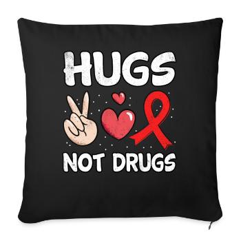 Peace Ribbon Week Awareness In October Kind Hugs - Sofakissenbezug 45 x 45 cm - Schwarz - Vorne