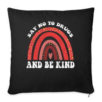 Kind Rainbow Ribbon Week Awareness Wear Red - Sofakissenbezug 45 x 45 cm - Schwarz - Vorne