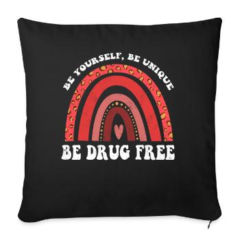Unique Rainbow Ribbon Week Awareness Wear Red - Sofakissenbezug 45 x 45 cm - Schwarz - Vorne
