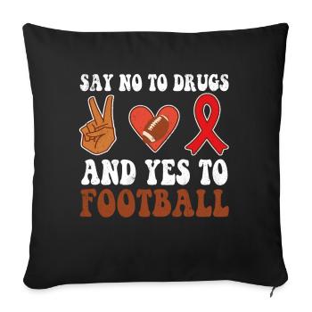 Peace Ribbon Week Awareness Yes FootBall Wear Red - Sofa pillowcase 17,3'' x 17,3'' (45 x 45 cm) - black - Front