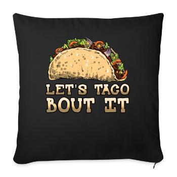 Parlez de Vintage Mexican Food Mexico Taco - Housse de coussin décorative 45 x 45 cm - noir - Devant