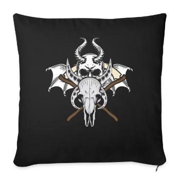 Occult Satanic Deer Bone Gothic Halloween - Sofakissenbezug 45 x 45 cm - Schwarz - Vorne