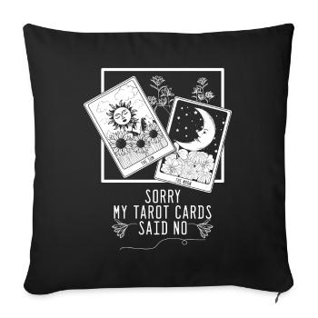 Gothic Moon Sun Tarot Card Said No Halloween - Sofakissenbezug 45 x 45 cm - Schwarz - Vorne