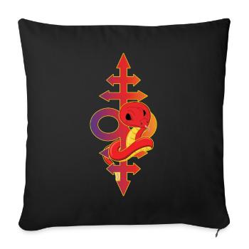 Occult Satanic Snake Evil Creepy Gothic Halloween - Sofakissenbezug 45 x 45 cm - Schwarz - Vorne