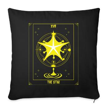 Occult Vintage Tarot Stars Creepy Witch Halloween - Sofakissenbezug 45 x 45 cm - Schwarz - Vorne