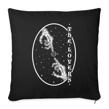 Occult Vintage Tarot Lovers Hand Halloween - Sofakissenbezug 45 x 45 cm - Schwarz - Vorne