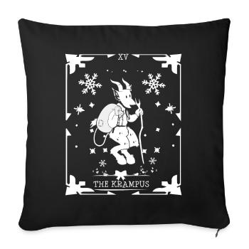 Occult Vintage Tarot Krampus Halloween - Sofakissenbezug 45 x 45 cm - Schwarz - Vorne