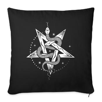 Occult Vintage Tarot Snake Pentagram Halloween - Sofakissenbezug 45 x 45 cm - Schwarz - Vorne