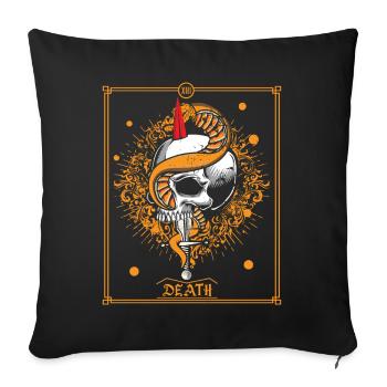 Occult Vintage Tarot Bone Snake Creepy Halloween - Sofakissenbezug 45 x 45 cm - Schwarz - Vorne