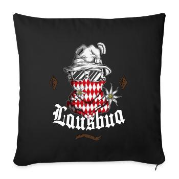 Tradition Bayern Lausbua Tenue Trachten Dirndl - Housse de coussin décorative 45 x 45 cm - noir - Devant