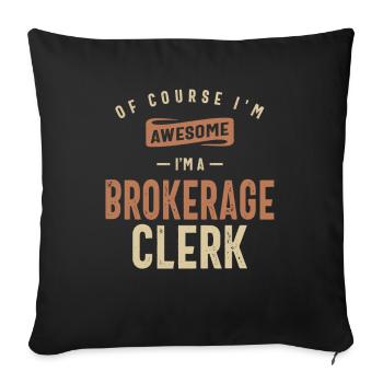 Je suis génial Je suis un commis de courtage Drôle d’emploi - Housse de coussin décorative 45 x 45 cm - noir - Devant