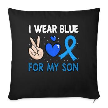 In November Blue For Son Diabetes Awareness - Sofakissenbezug 45 x 45 cm - Schwarz - Vorne