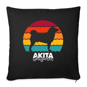 Akita - Sofa pillowcase 17,3'' x 17,3'' (45 x 45 cm) - black - Front