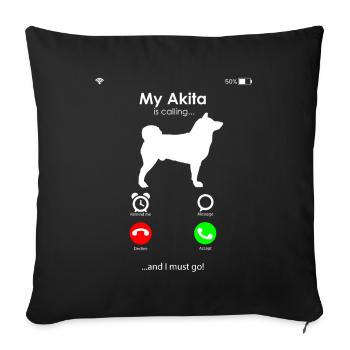 Akita - Sofa pillowcase 17,3'' x 17,3'' (45 x 45 cm) - black - Front