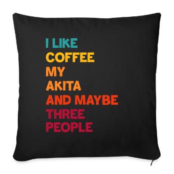 Akita - Sofa pillowcase 17,3'' x 17,3'' (45 x 45 cm) - black - Front