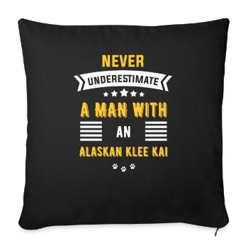 Quai de trèfle de l’Alaska - Housse de coussin décorative 45 x 45 cm - noir - Devant