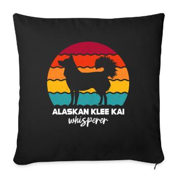 Alaskan Klee Kai - Sofakissenbezug 45 x 45 cm - Schwarz - Vorne