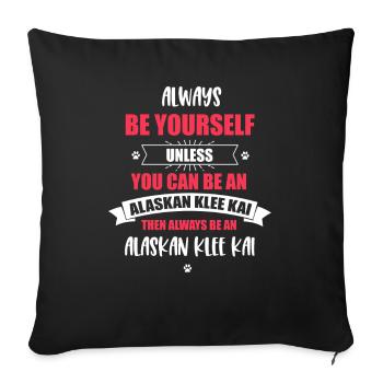 Quai de trèfle de l’Alaska - Housse de coussin décorative 45 x 45 cm - noir - Devant