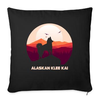 Quai de trèfle de l’Alaska - Housse de coussin décorative 45 x 45 cm - noir - Devant