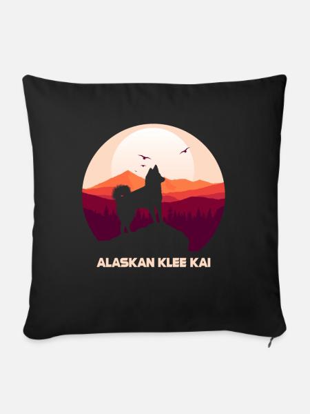 Alaskan Klee Kai - Sofakissenbezug 45 x 45 cm - Schwarz