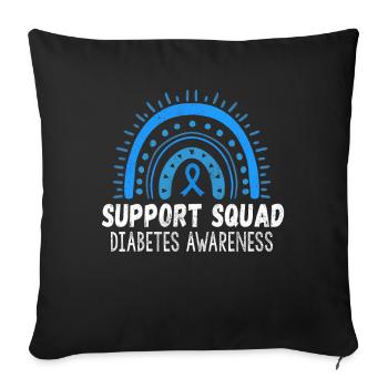 Blue November Support Diabetes Awareness Month - Sofa pillowcase 17,3'' x 17,3'' (45 x 45 cm) - black - Front