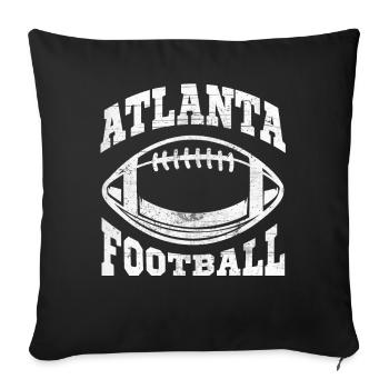 Jeu Sports Foot Ball Fan City Atlanta - Housse de coussin décorative 45 x 45 cm - noir - Devant