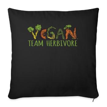 Herbivore Word Vegetable Vegetarian Vegan - Sofa pillowcase 17,3'' x 17,3'' (45 x 45 cm) - black - Front