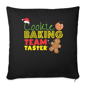 December Cookie Baking Team Love Christmas - Sofa pillowcase 17,3'' x 17,3'' (45 x 45 cm) - black - Front