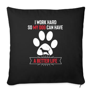 American English Coonhound - Sofa pillowcase 17,3'' x 17,3'' (45 x 45 cm) - black - Front