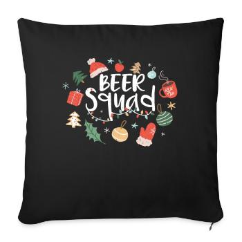 December Squad Holiday Love Beer Christmas - Sofakissenbezug 45 x 45 cm - Schwarz - Vorne