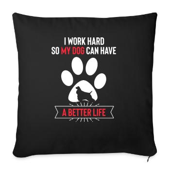 American Cocker Spaniel - Sofakissenbezug 45 x 45 cm - Schwarz - Vorne