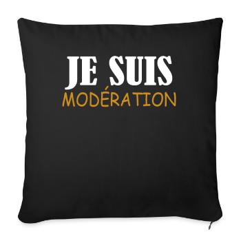 I Am Moderation Drink In Moderation Humor Beer - Sofakissenbezug 45 x 45 cm - Schwarz - Vorne