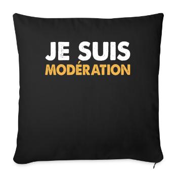 I Am Moderation Drink In Moderation Funny Beer - Sofakissenbezug 45 x 45 cm - Schwarz - Vorne