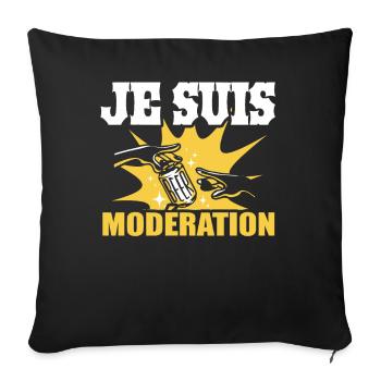 I Am Moderation Drink In Moderation Can Of Beer - Sofakissenbezug 45 x 45 cm - Schwarz - Vorne